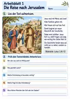 Vorschau - Arbeitsblätter - Der zwölfjährige Jesus im Tempel | Religion Klasse 3 Arbeitsblätter | Evangelische Religionslehre | 10 Arbeitsblätter als PDF - Seite 1
