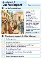 Vorschau - Arbeitsblätter - Der zwölfjährige Jesus im Tempel | Religion Klasse 3 Arbeitsblätter | Evangelische Religionslehre | 10 Arbeitsblätter als PDF - Seite 2