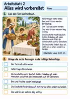 Vorschau - Arbeitsblätter - Jesus erzählt vom großen Fest | Religion Klasse 3 Arbeitsblätter | Evangelische Religionslehre | 10 Arbeitsblätter als PDF - Seite 2