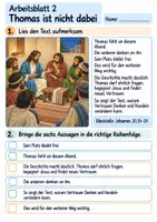 Vorschau - Arbeitsblätter - Thomas begegnet dem auferstandenen Jesus | Religion Klasse 3 Arbeitsblätter | Evangelische Religionslehre | 10 Arbeitsblätter als PDF - Seite 2