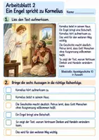 Vorschau - Arbeitsblätter - Petrus besucht Kornelius | Religion Klasse 3 Arbeitsblätter | Evangelische Religionslehre | 10 Arbeitsblätter als PDF - Seite 2