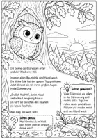 Vorschau - Arbeitsblätter - Hazel die Eule – Mitmach- und Ausmalgeschichte | 4–7 Jahre - Seite 1