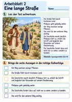 Vorschau - Arbeitsblätter - Philippus erklärt die gute Nachricht | Religion Klasse 3 Arbeitsblätter | Evangelische Religionslehre | 10 Arbeitsblätter als PDF - Seite 2