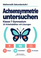 Vorschau - Arbeitsblätter - Achsensymmetrie untersuchen - Deckblatt