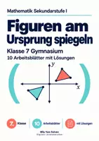 Vorschau - Arbeitsblätter - Figuren am Ursprung spiegeln - Deckblatt