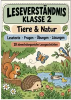 Vorschau - Arbeitsblätter - Leseverständnis Klasse 2 – 10 Lesegeschichten mit Fragen, Lösungen & Mini-Lesecheck - Deckblatt