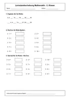 Vorschau - Arbeitsblätter - Lernstandserhebungen_2.Klasse/Geld/1x1/Hundertertafel - Deckblatt
