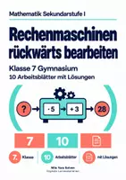 Vorschau - Arbeitsblätter - Rechenmaschinen rückwärts bearbeiten - Deckblatt