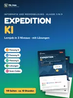 Vorschau - Unterrichtsreihen - Lernjob KI: Algorithmen, Sprachmodelle, Chatbots – IUM Kl. 7/8/9 - Deckblatt