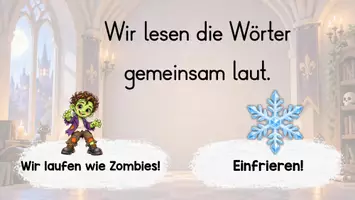Vorschau - Präsentationen/Tafelbilder - 🎃 Blitzlesen Halloween | Leseübung mit Bewegung & Sound | MP4 | Klasse 2–4 | Leseband - Seite 2