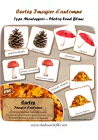 Aperçu - Apprentissages en autonomie - Cartes type Montessori - Imagier d'automne - Page de couverture