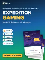 Vorschau - Unterrichtsreihen - Expedition Gaming: Lernjob Spiele, Geld, Tricks, Fakes – IUM Kl. 7/8/9 mit Lösungen - Deckblatt