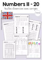 Aperçu - Feuilles d'exercices - numbers 11 - 20 (Anglais) feuilles d'exercices - Page de couverture