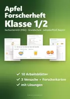 Vorschau - Arbeitsblätter - Apfel Forscherheft Klasse 1/2 – Sachunterricht Herbst mit Versuchen, Protokollen, Steckbrief und Lösungen (HSU) - Seite 1