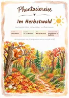 Vorschau - Lehrpläne/Lehrermaterial - Phantasiereise "Im Herbstwald" - Entspannung & DaZ - Deckblatt