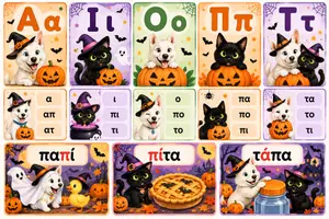 Προεπισκόπηση - Flashcards - Halloween flashcards για την Α' Δημοτικού! Οι πρώτες λεξούλες και οι αριθμοί 0-10! - Σελίδα 1