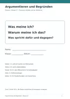 Vorschau - Arbeitsblätter - Deutsch-Materialpaket Klasse 6–7: Argumentieren und Begründen · Fakten und Meinungen unterscheiden · Inhaltsangaben schreiben · Personen und Figuren beschreiben · Hauptsätze und Nebensätze · Berichte schreiben - Seite 2