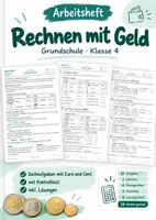Vorschau - Arbeitsblätter - Arbeitsheft zum Thema Rechnen mit Geld – Kompass 4 Lernheft mit Lösungen - Deckblatt