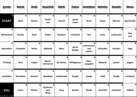 Vorschau - Spiele - Brettspiel: Teil „Um Informationen bitten und Informationen geben“ im Kapitel „Sprechen“ einer Sprachprüfung (Prüfungsvorbereitung A1) (Version 2) - Deckblatt