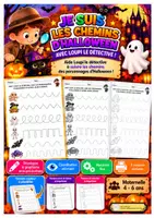 Aperçu - Feuilles d'exercices - Halloween – Graphisme : suivre les chemins - Page de couverture
