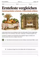 Vorschau - Arbeitsblätter - Erntefeste vergleichen Arbeitsheft Klasse 5–6 - Deckblatt
