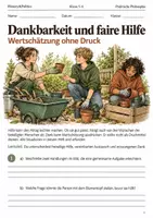 Vorschau - Arbeitsblätter - Dankbarkeit und Hilfe Arbeitsheft Klasse 5–6 - Deckblatt