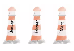 Vorschau - Bildkarten - Maritimer Geburtstagskalender - Seite 1