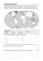 Vorschau - Arbeitsblätter - Kontinente und Ozeane der Erde – Klasse 3/4 - Seite 2