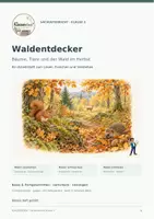 Vorschau - Arbeitsblätter - Der Wald im Herbst | Sachunterricht Klasse 3 - Deckblatt