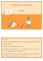 Vorschau - Aufgabenkarten - Geschichten schreiben Herbst - Seite 1