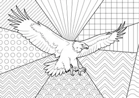 Vorschau - Arbeitsblätter - Adler - Pop Art Vorlagen Ausmalbilder - Seite 2