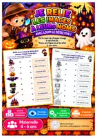 Aperçu - Feuilles d'exercices - Halloween – Relie les images à leurs noms - Page de couverture