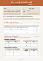 Vorschau - Klassenarbeiten - Klassenarbeit Zuordnungen und Prozentrechnung Klasse 7 – Grundwert, Prozentwert, Prozentsatz (PDF + Word) - Seite 1