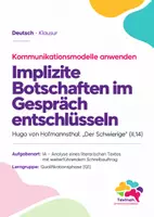 Vorschau - Arbeitsblätter - Wahrheit, Schweigen & implizite Botschaften | 4 Klausuren Deutsch Q1 | Goethe, Hoffmann, Fontane & Hofmannsthal - Seite 1