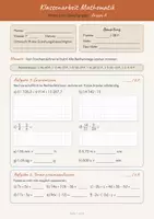Vorschau - Klassenarbeiten - Klassenarbeit Terme und Gleichungen Klasse 7 – Gruppe A & B mit Lösungen (PDF + Word) - Seite 1