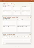 Vorschau - Klassenarbeiten - Klassenarbeit Gleichungen lösen Klasse 7 – mit Grundwissen, Gruppe A & B mit Lösungen (PDF + Word) - Seite 2