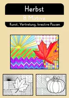 Vorschau - Mal- und Bastelvorlagen - Herbst - Pop Art Vorlagen Ausmalbilder - Deckblatt