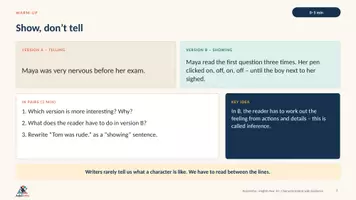 Vorschau - Stundenentwürfe - Characterisation with Evidence | Englisch Klasse 10 | Figuren charakterisieren, Belege nutzen & PEEL | 90 Min - Seite 2