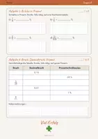 Vorschau - Klassenarbeiten - Klassenarbeit Zuordnungen und Prozent Klasse 7 – Dreisatz, Gruppe A & B mit Lösungen (PDF + Word) - Seite 3