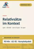 Vorschau - Stundenentwürfe - Relativsätze im Kontext | Spanisch Klasse 10 | Relativpronomen kommunikativ anwenden | 90 Min - Deckblatt