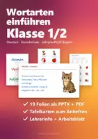 Vorschau - Arbeitsblätter - Tafelbilder Grundschule Gesamtpaket – 14 Präsentationen Deutsch, Mathe, Sachunterricht | PowerPoint + PDF, Tafelkarten, Klasse 1–4 - Seite 1