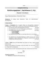 Vorschau - Klassenarbeiten - Einführungsphase Klausur Kommunikationsmodelle - Deckblatt