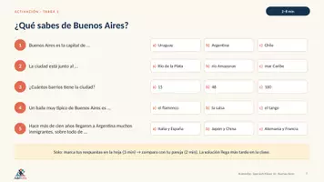 Vorschau - Stundenentwürfe - Buenos Aires | Spanisch Klasse 10 | Stadt, Kultur & Einwanderung | 90 Min - Seite 2