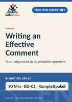 Vorschau - Stundenentwürfe - Writing an Effective Comment | Englisch Oberstufe | Argumentation, Struktur & Sprache | 90 Min - Deckblatt