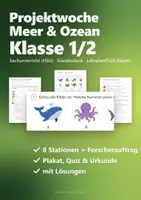 Vorschau - Arbeitsblätter - Meer und Ozean Projektwoche Klasse 1/2 – Lernwerkstatt Sachunterricht mit 8 Stationen: Meerestiere, Strand, Salzwasser-Versuch (HSU) - Seite 1