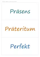 Vorschau - Arbeitsblätter - Zeitformen Tafelbild & Präsentation Klasse 3/4 – Präsens, Präteritum, Perfekt einführen | PowerPoint + PDF, Tafelkarten, Arbeitsblatt - Seite 2