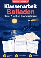 Vorschau - Test - Klassenarbeit Ballade, Klasse 8, A und B - Deckblatt