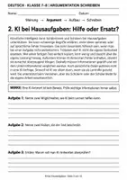 Vorschau - Arbeitsblätter - Argumentieren KI bei Hausaufgaben - Seite 3