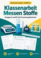 Vorschau - Test - Klassenarbeit Messen Stoffe, Klasse 5-6 - Deckblatt