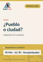Vorschau - Stundenentwürfe - ¿Pueblo o ciudad? | Spanisch Klasse 10 | Presente de subjuntivo im Kontext | 90 Min - Deckblatt